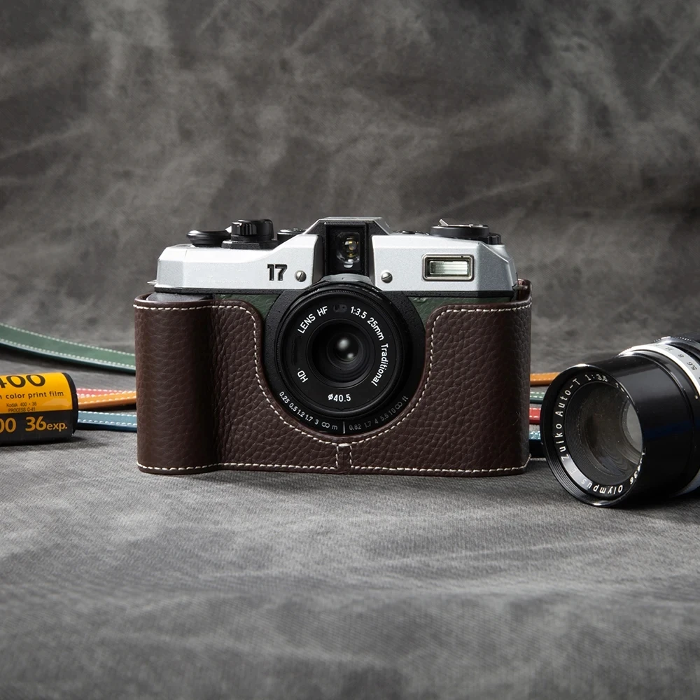 For PENTAX 17 Case Camera Bag Cover Leather Camera Case Protective Case Handmade Genuine Real Leather Cover Bag