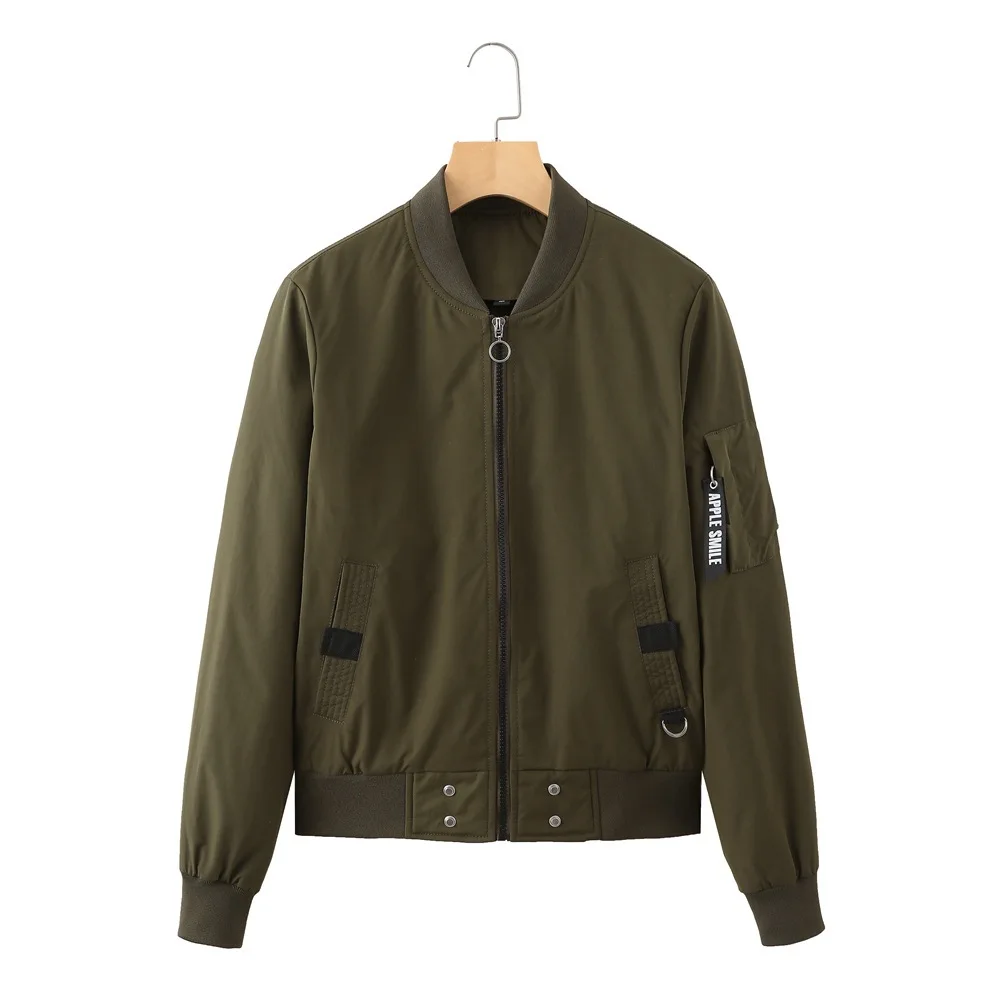 

New Fashion Popular Stand-up Collar Urban Casual Cotton Clothes Pilot Jacket Spring And Autumn Coat Women