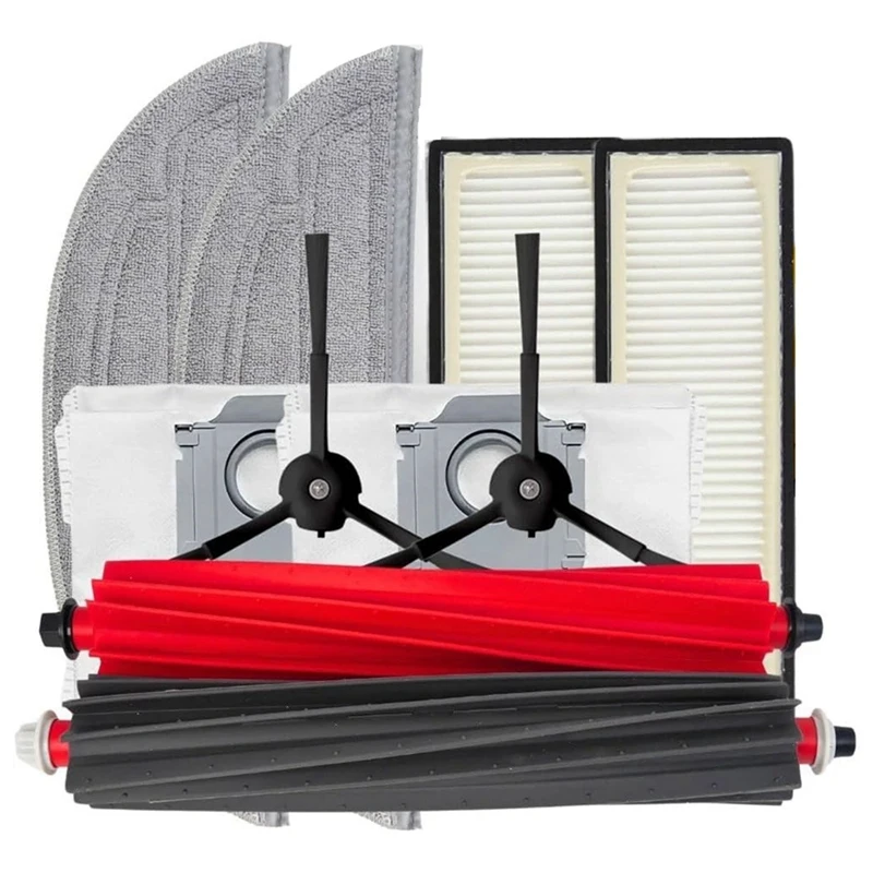 로보락 S8 Maxv 울트라 진공 청소기 예비 부품, 메인 사이드 브러시, HEPA 필터 걸레 천 액세서리