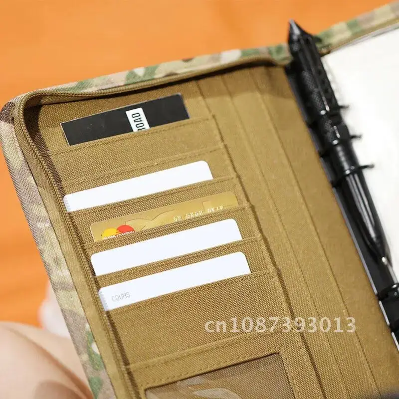 Outdoor Padfolio Ring Binder with 80 Sheets of Military Weatherproof A5 Tactical Loose-Leaf Notebook Paper Memorandum