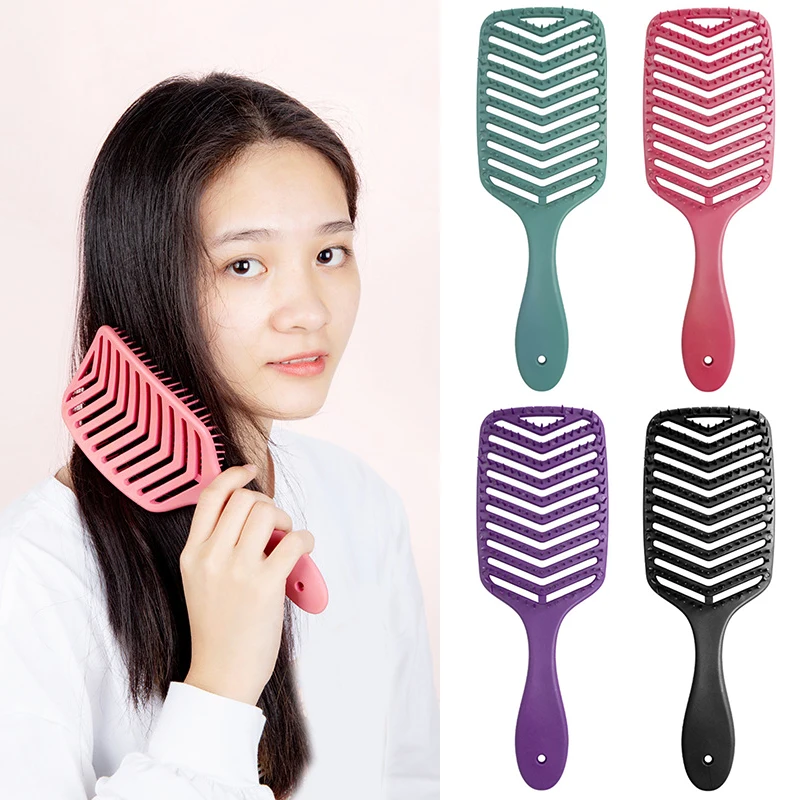 

1pcs Scalp Massage Comb Wide Teeth Air Cushion Combs Women Hollowing Out Combs Salon DIY Comb Fast Blow Detangling Styling Tool