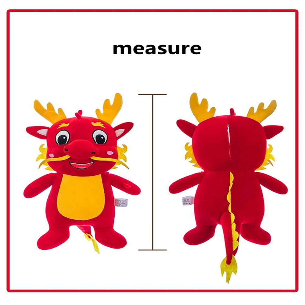 38CM Chinese Dragon Plush Toy Auspicious Zodiac In Charge Of Rain East China Sea Dragon King Kawaii Internet Celebrity Doll Gift