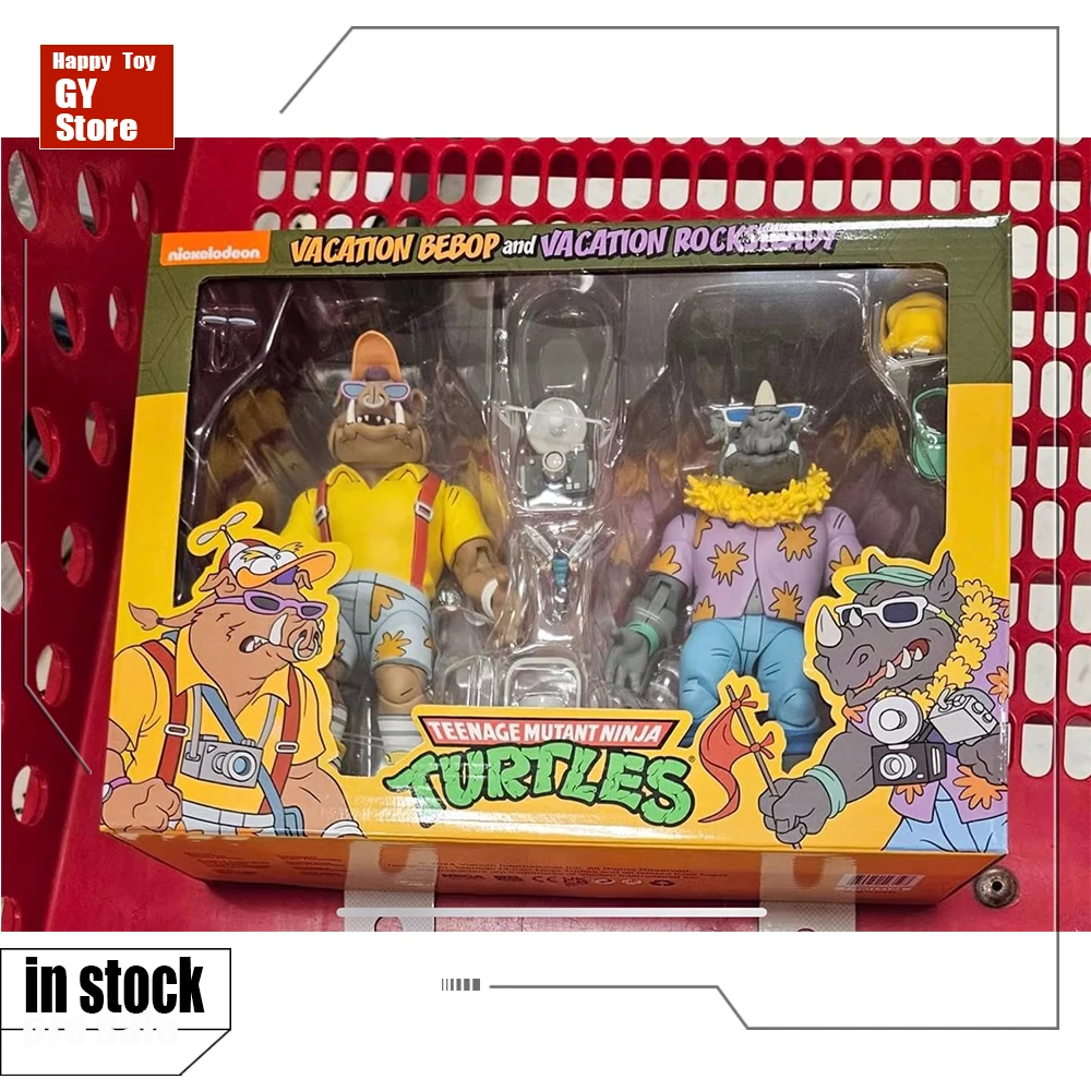 

Экшн-фигурки Neca для отпуска, маскировка, Доп и Rocksteady приключения, Истмен и лайрд-с иголкой, коллекционные модели, игрушки, подарки для детей