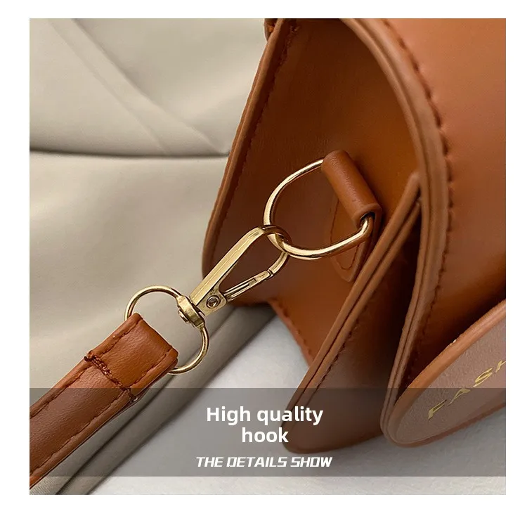 Damen-Umhängetasche, Retro-Tasche aus Kunstleder mit Tragegriff, abnehmbarer Schultergurt, modischer Charme, elegante Alltagstasche – Detail 14