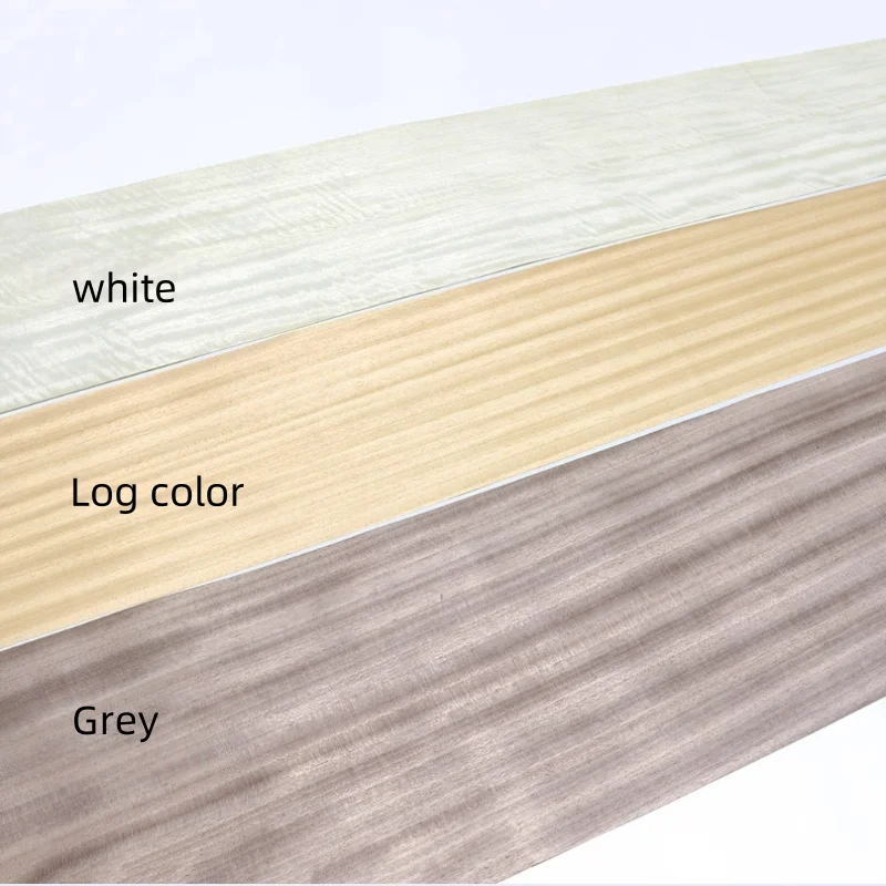 2Color Grey White Natural Dyed Ayus Wood Veneer for Furniture Cabinet Doors Decor Craft Projects DIY Veneer Panels L:250*15/23cm