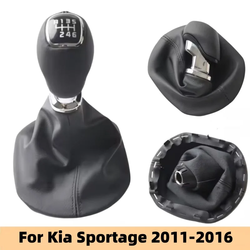 For Kia Sportage 2011 2012 2013 2014 2015 2016 Car Styling Accessories Gear Shift Knob Lever Shifter Pen Gaiter Boot Cover Case