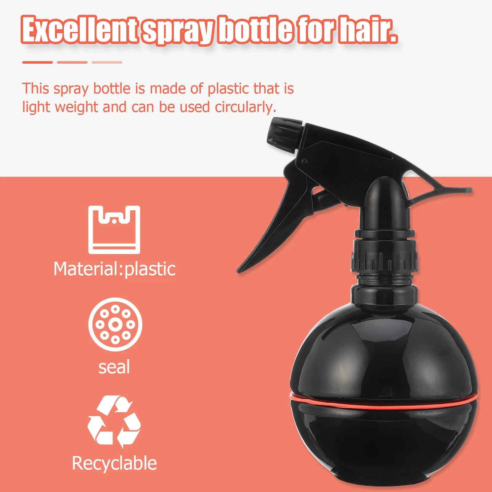 

2pcs Water Sprayer Plastic Spray Bottle Empty Bottles Hairdressing Mister Durable Material Travel Suitable Flower Watering House
