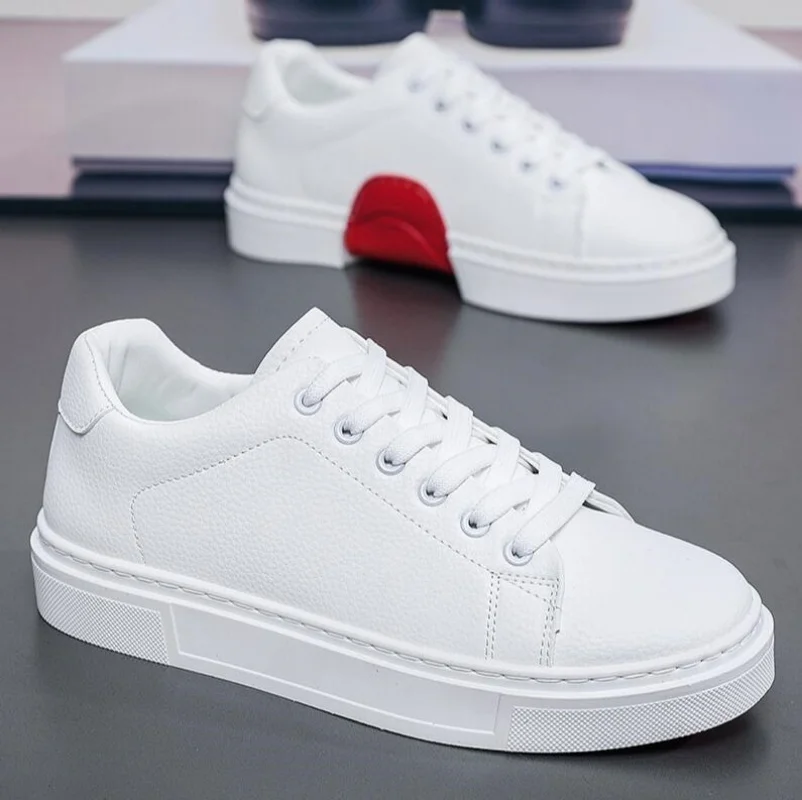 

New Fashionable Personalized Men's Casual Board Shoes Versatile Flat White Shoes Men's Flat Shoes