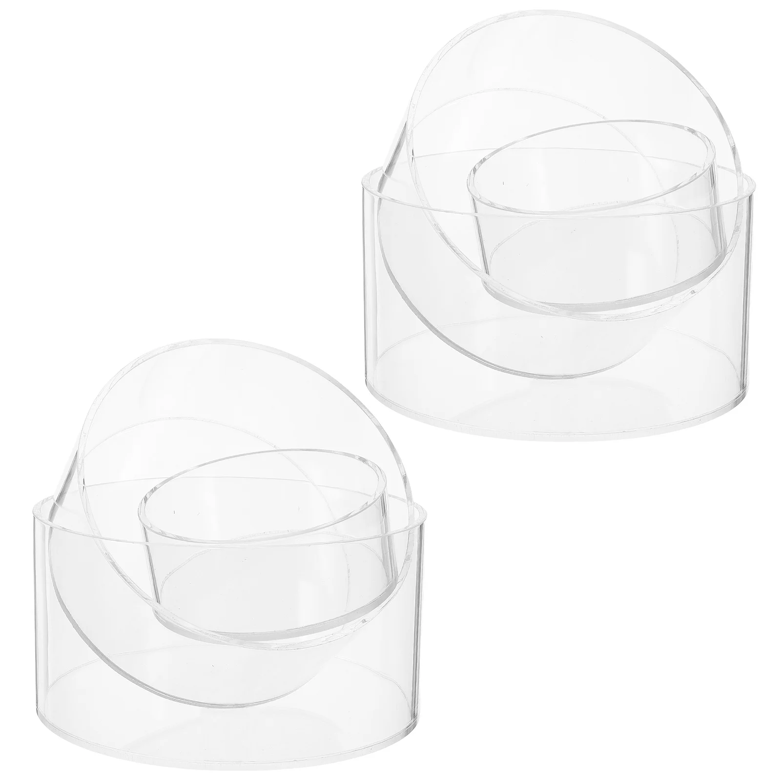 

6 шт. акриловая подставка, круглая прозрачная стойка для свадебной вечеринки, шведского стола, десерта, еды, ювелирных изделий, витрина, штабелируемые вложенные полки