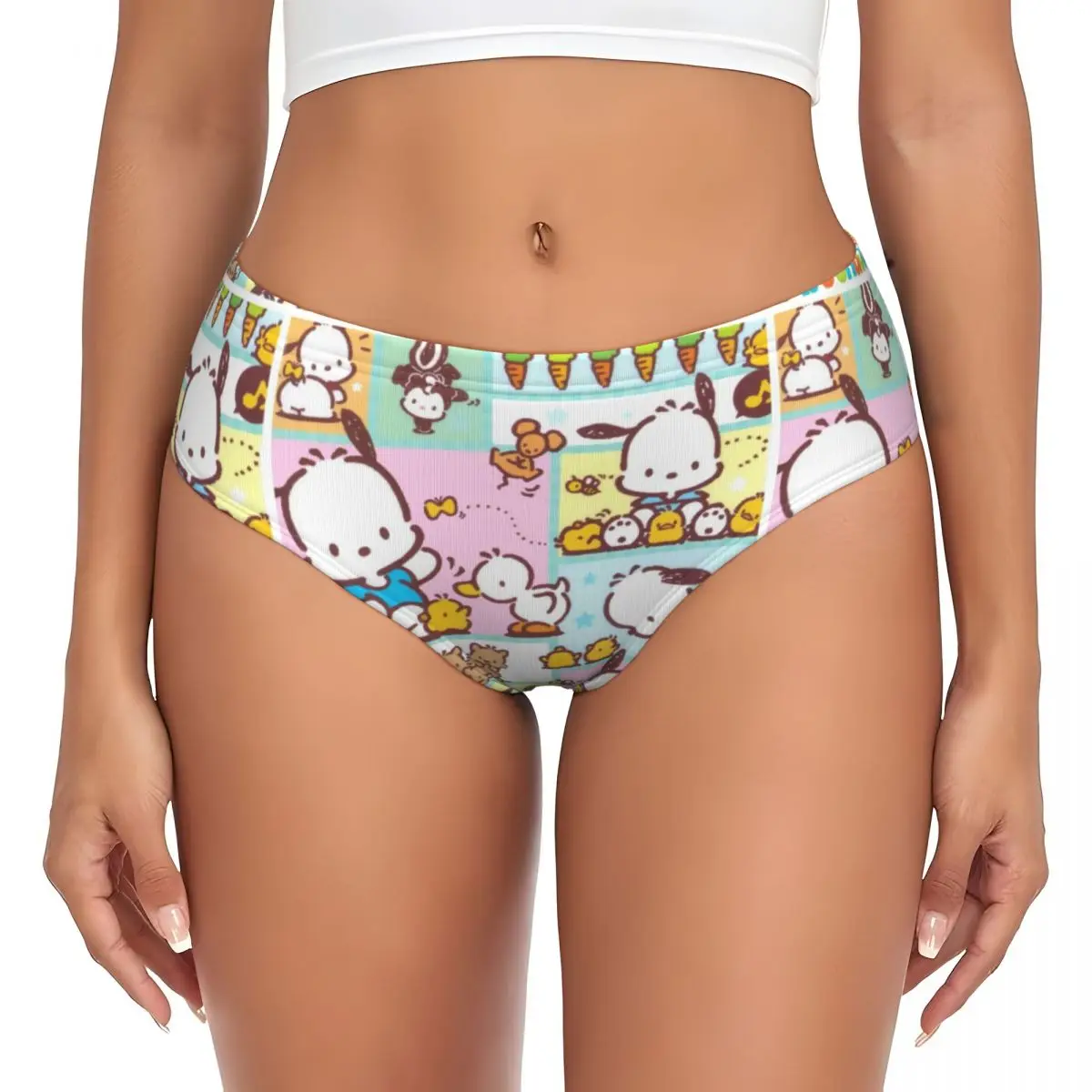 Custom Animes Pochacco Cartoons Brief Panties Women's Breathable Underwear