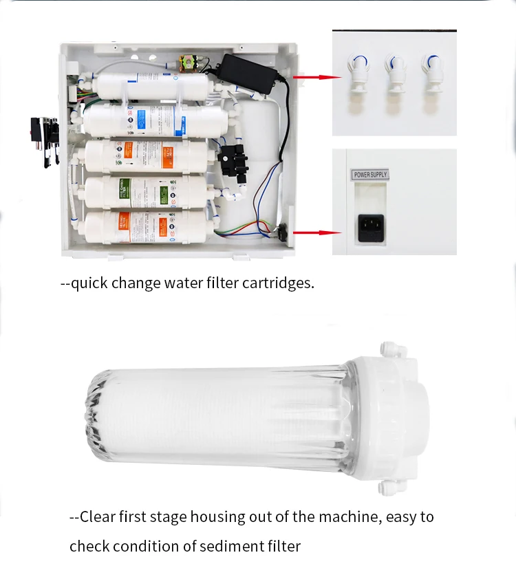 Best Selling Alkaline Office-Use Water Purifier Ro Auto Flush Compact Water Filter