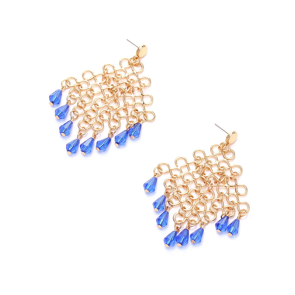 Vintage Boho Hohlgitter Gold Quasten-Ohrringe für Frauen Statement-Schmuck Geschenke für Feiertage und Partys – Detail 10
