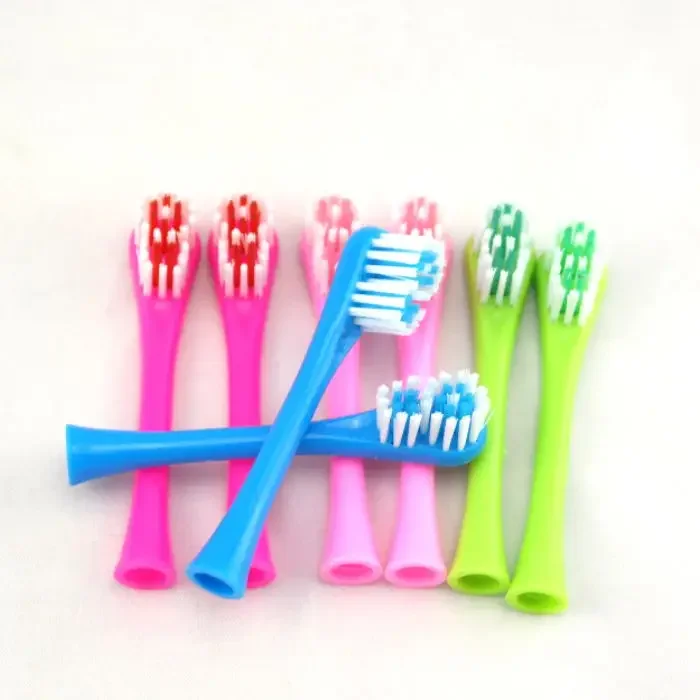 Children Electric Toothbrush Heads - 4 PCS Replaceable Brush Heads - Kids Toothbrush Heads - Soft Cartoon Hair - Acoustic Wave E