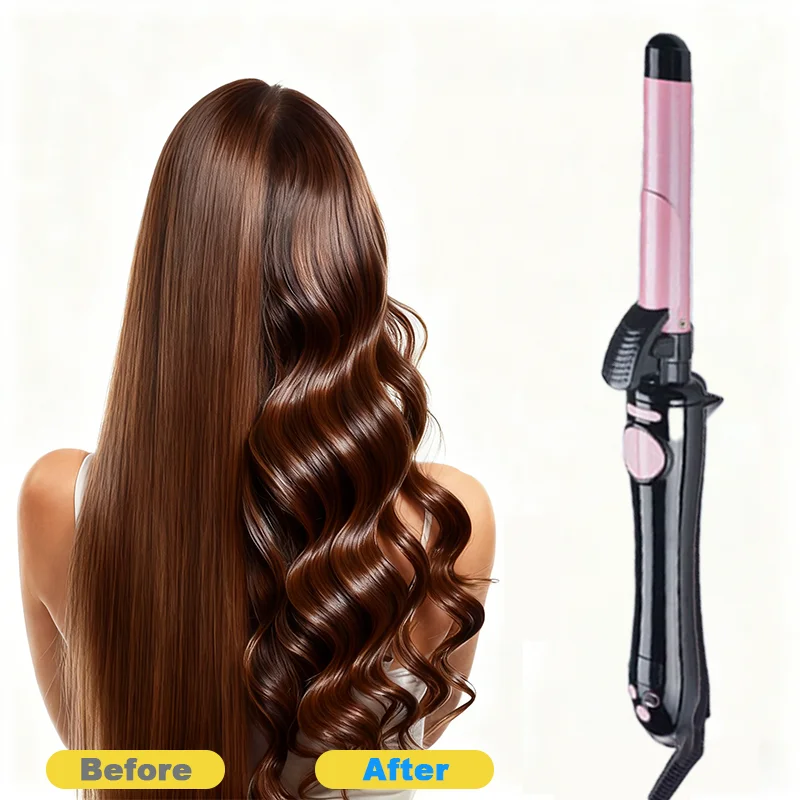 

Automatic Ceramic Curling Iron 25mm - Hair Salon Hot Perm Tool, Fast Heating, Large Waves Curler, Wet & Dry Hair Styling Device