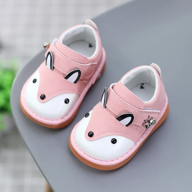 Newborn Baby Girls Boys Casual Shoes Spring New Cute Animals Non-Slip Soft-Sole Infant Toddler First Walkers Pu Leather Sneakers