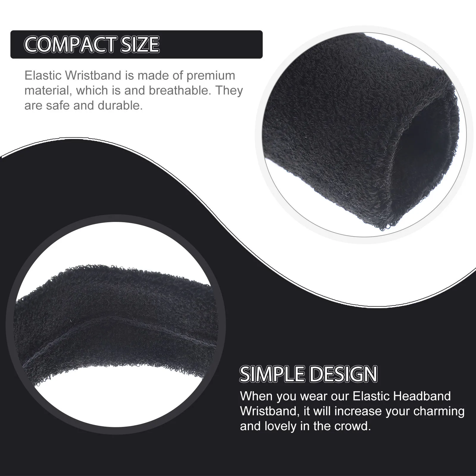 

1Set Elastic Headband Wristband Fitness Sports Yoga Sweat Absorbent Comfortable Unisex Hairband Fitness Headband Wristbands