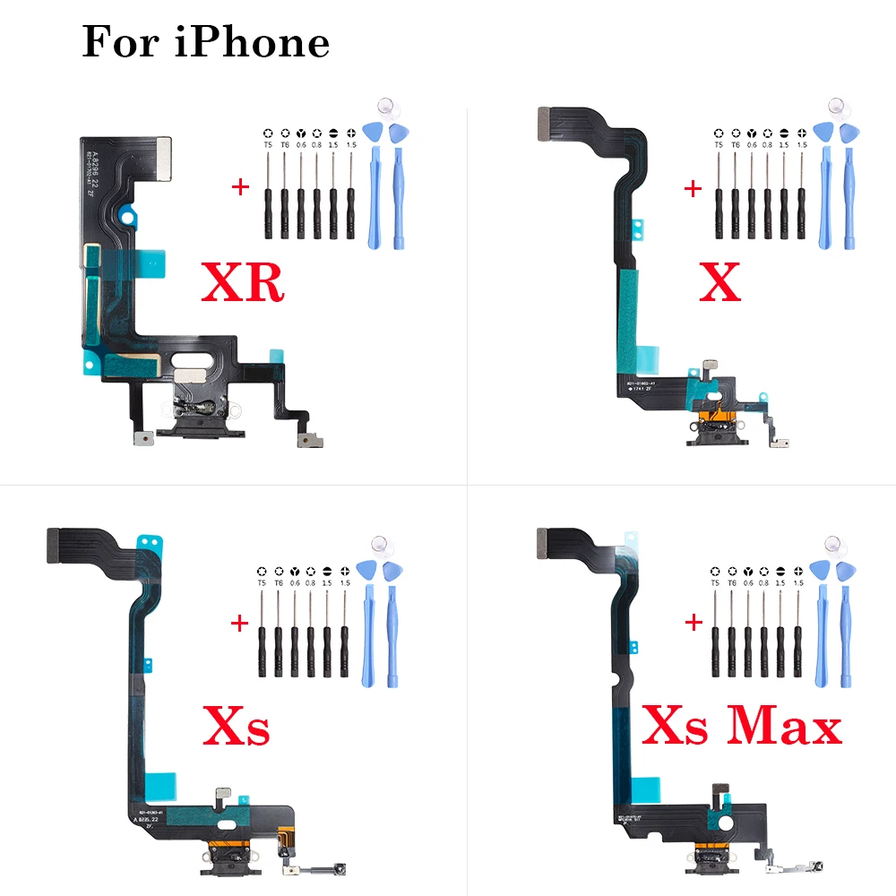 

Pop 1 комплект для IPhone X XR XS MAX USB-док-станция для зарядки, порт для зарядного устройства, док-станция, гибкий кабель, запасная часть для микрофона 7G 8G 7 8 Plus