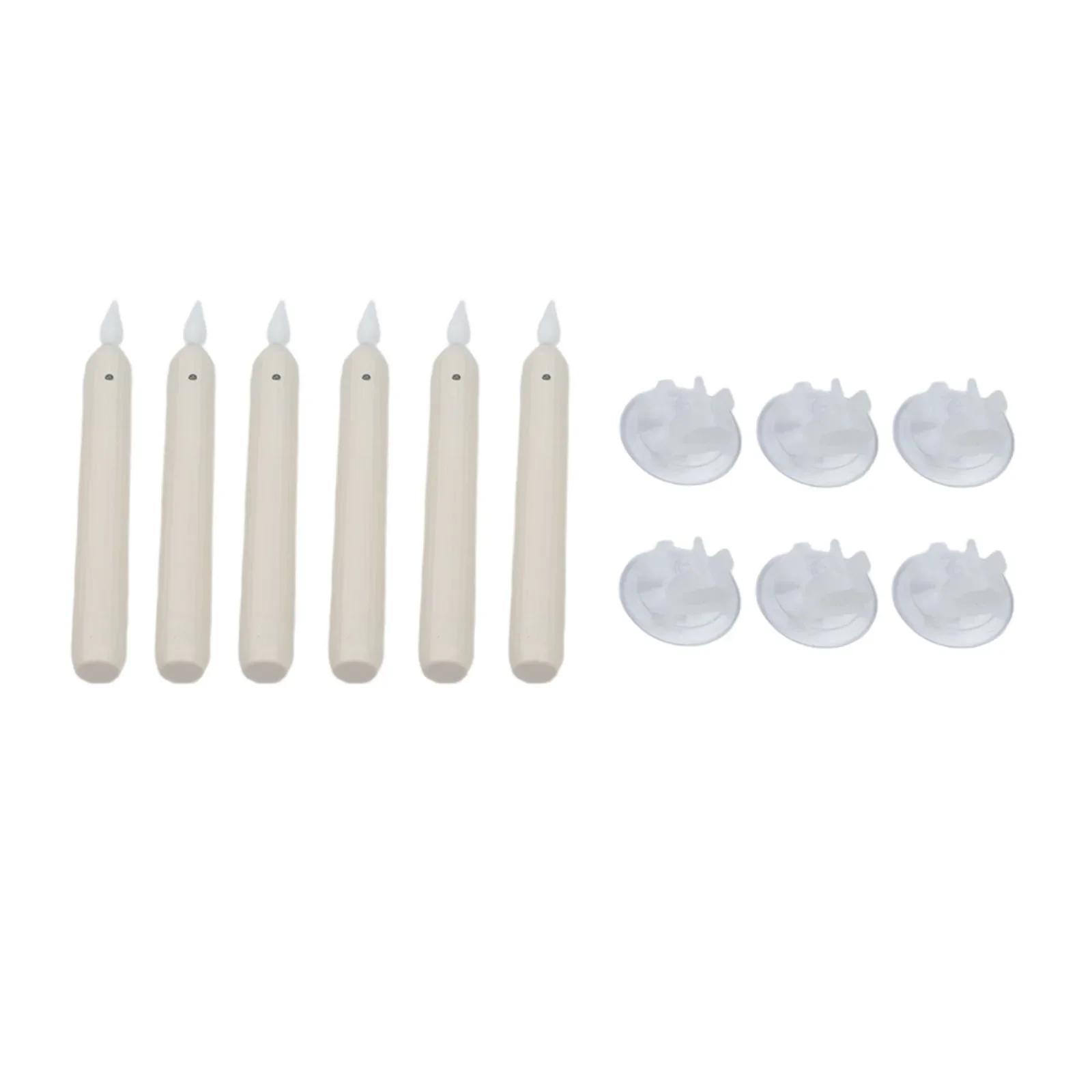 Automatic Window Lights Dusk-to-dawn Candles Festive Window Display 3D Flame Effect 7-inch Ivory-striped Design Battery Operated