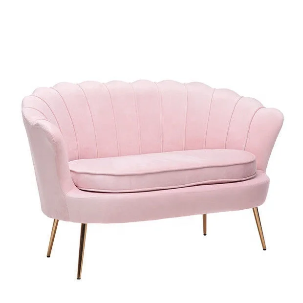 

Green 2 Seat Sofa Living Room Quality Living Room Sofa Set pink Fabric for Sofa Material