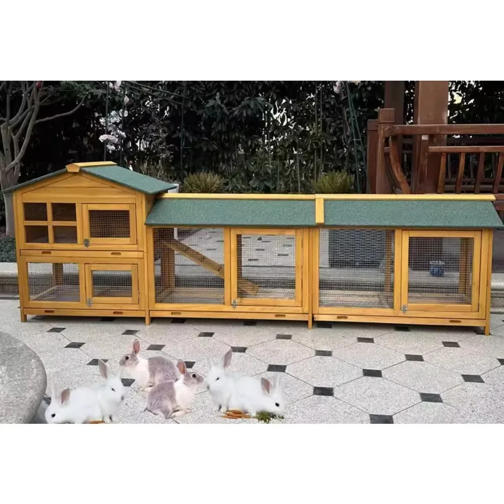 في الهواء الطلق قفص أرنب المنزلية غير نافذ للمطر طبقة مزدوجة فاخرة أرنب فيلا قفص الدجاج رياض الأطفال قفص حمام الحيوانات الأليفة