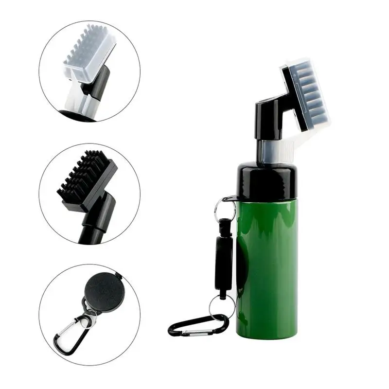 Golf Cleaning Brush Water Dispenser Large Capacity Portable Golf Cleaner With Retractable Lanyard For Backyards Stadiums