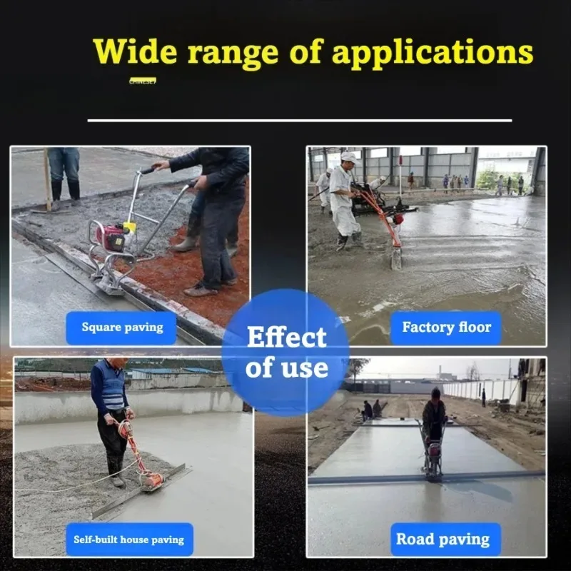 Petrol Concrete Vibrating Screed Floor Leveling Machine Aluminium Alloy Ruler Finishing Tool view 4