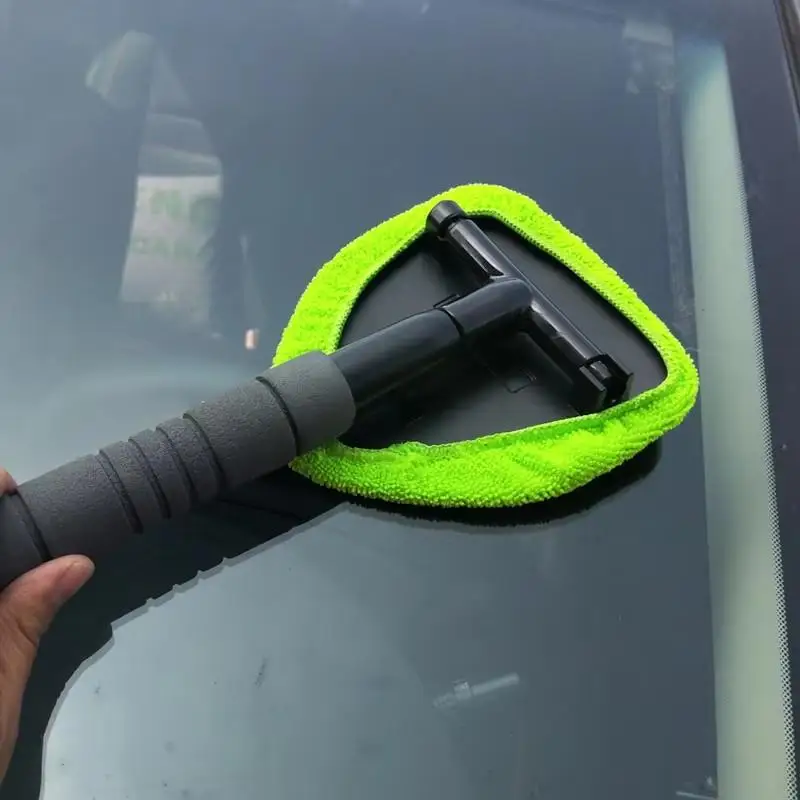 Window Scraping Mist Eliminator Microfiber Car Window Cleaner Telescopic Window Glass Cleaner Car Windshield Cleaning Brush ﻿