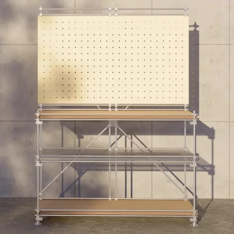 Second-hand marine board, light axis storage rack, floor storage rack, hole board display rack, multi-layer partition, bookshelf