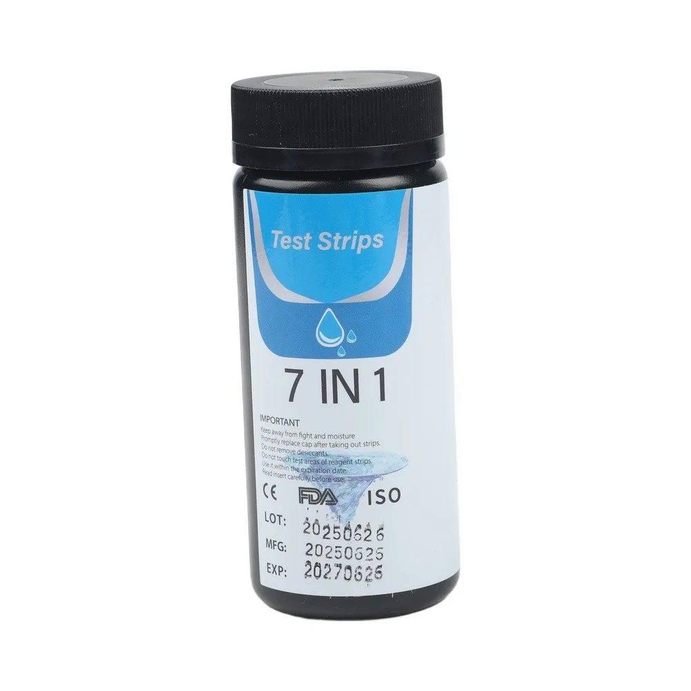 Water Quality Kit Pool Test Strips For Pool Maintenance 7-in-1 Measurement Bromine PH Hardness Cyanuric Acid For Hot Tubs