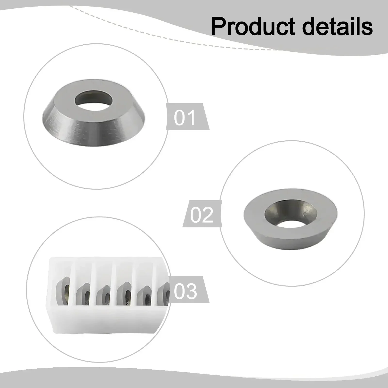 10Pcs Diameter 12mm Round Carbide Cutter Insert Fits For Ci3 Wood Turning Home Power Manual Tool Accessories