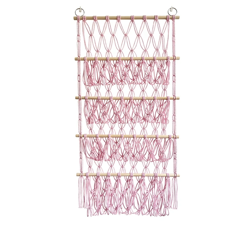 Hamac mural en macramé, filet de rangement pour jouets en peluche Boho