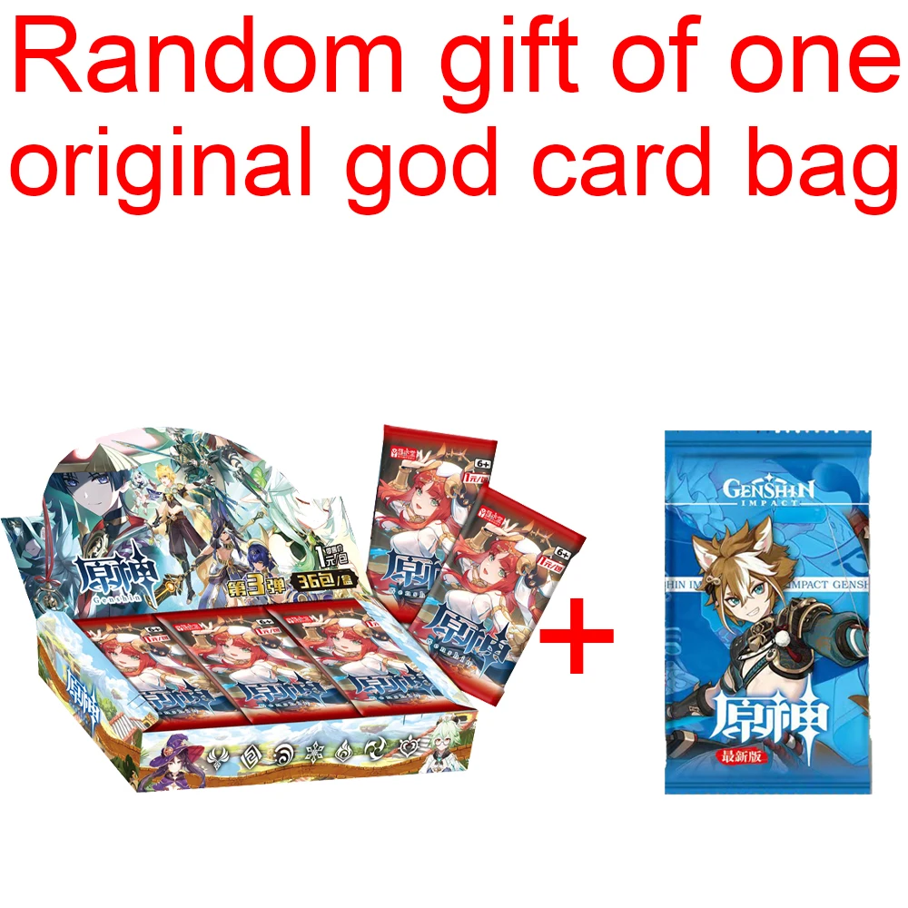 Out Of Print Genshin Impact Cards Anime Game TCG Collection Pack Booster Box Rare SSR Surrounding Toys Children Gift Family