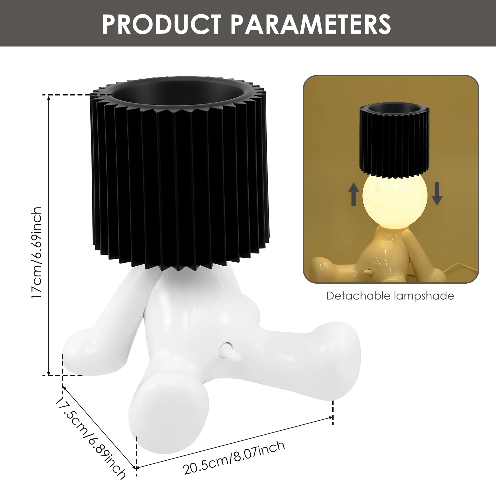 Shy Boy Table Lamp Personality Design Human Reading Lights Bedside Table Lamp Funny Anniversary Gag Children's Gifts