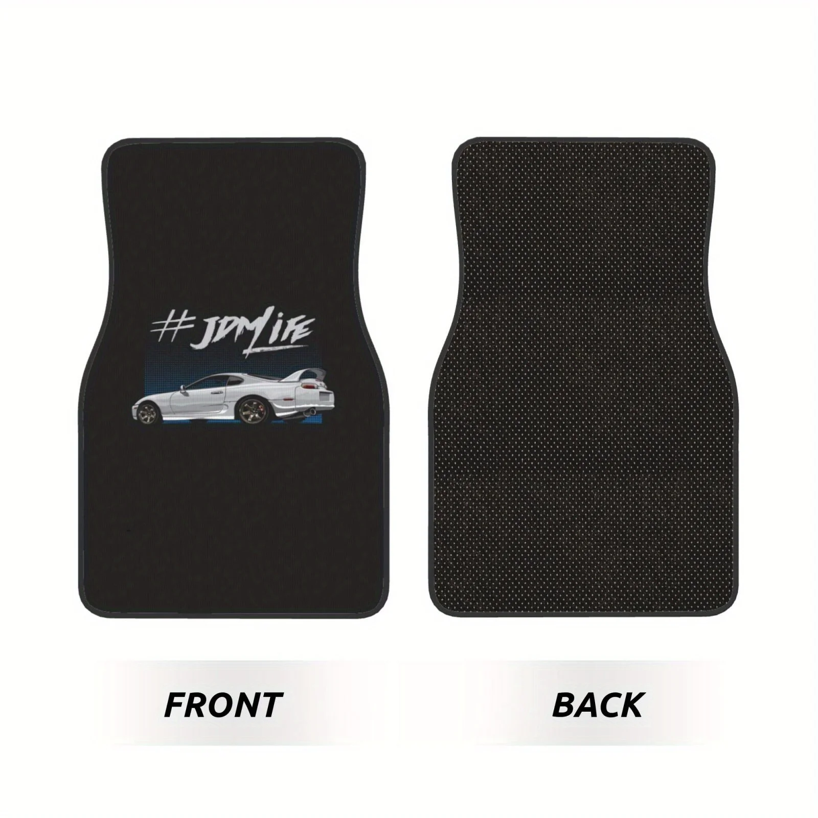 (2D) Cargo Liner- 4pcs Set[JDM Style Car Pattern] Crystal Velvet Floor Mat, Suitable For All Car Models. Perfect Gift Choice: Ha