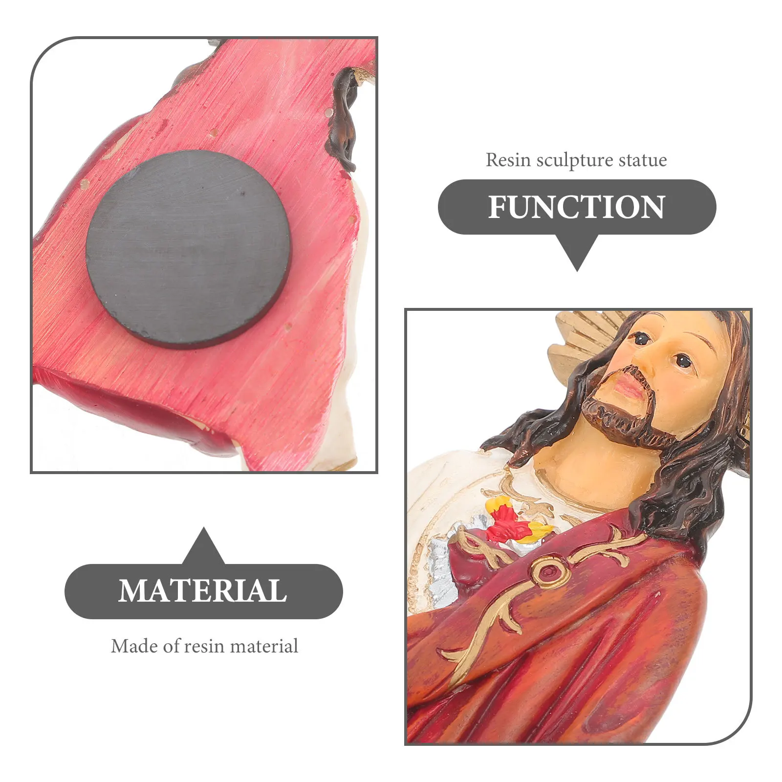 

Resin Jesus Ornament Wide Application Courtyard Decoration Exquisite Realistic Colorful Religious Jesus Statue