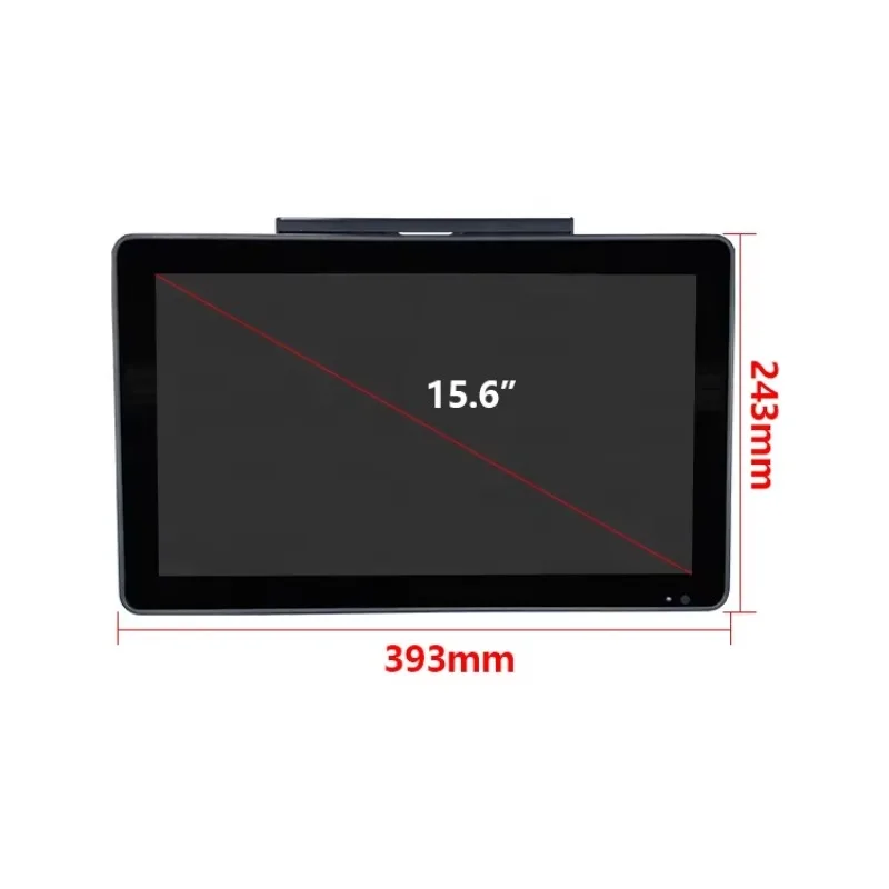 2026 Hot Sale 15.6inch Wall Mount Ads USB Video Display Bus TV Screen DC12-24V Android 11 Fixed Roof For Tour Bus Subway