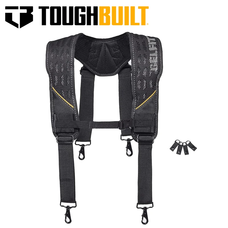 

TOUGHBUILT TB-CT-51G Подтяжки GelFit Удобные прочные прочные даже распределение веса Регулируемый размер Ремешок для инструментов