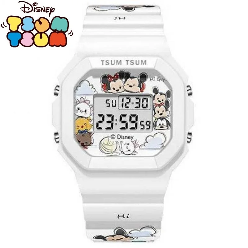 Disney Micky Mouse Voor Vrouwen Horloge Rechthoek Digitaal Sport Polshorloge Graffiti Band Student Jongens Meisjes Kinderen Kinderen Cadeau Klok