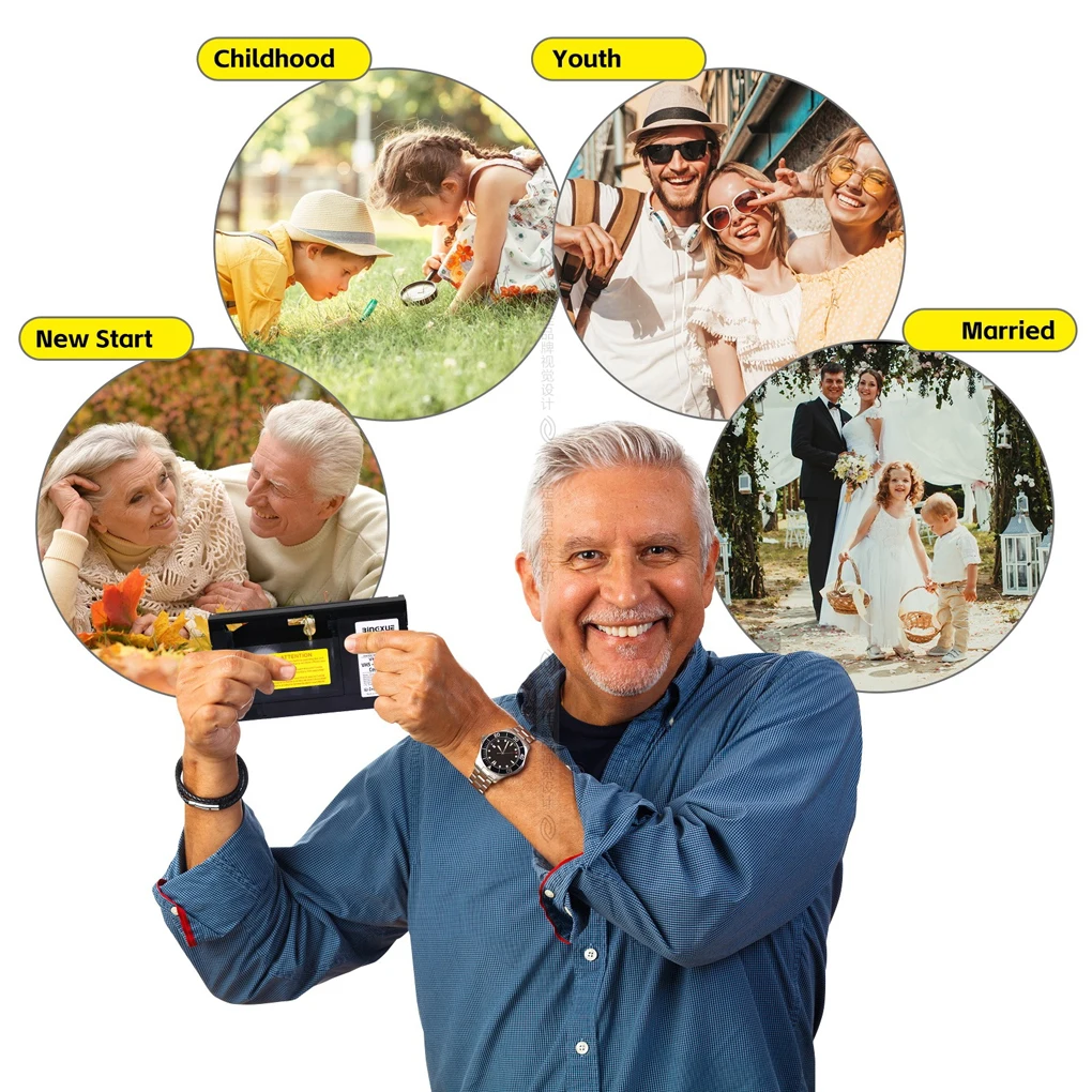 Adaptador original de reprodutor de fita videotape dv, vhs para vhsc, caixa conversora de meia fita, mini dv/hi8, compatível