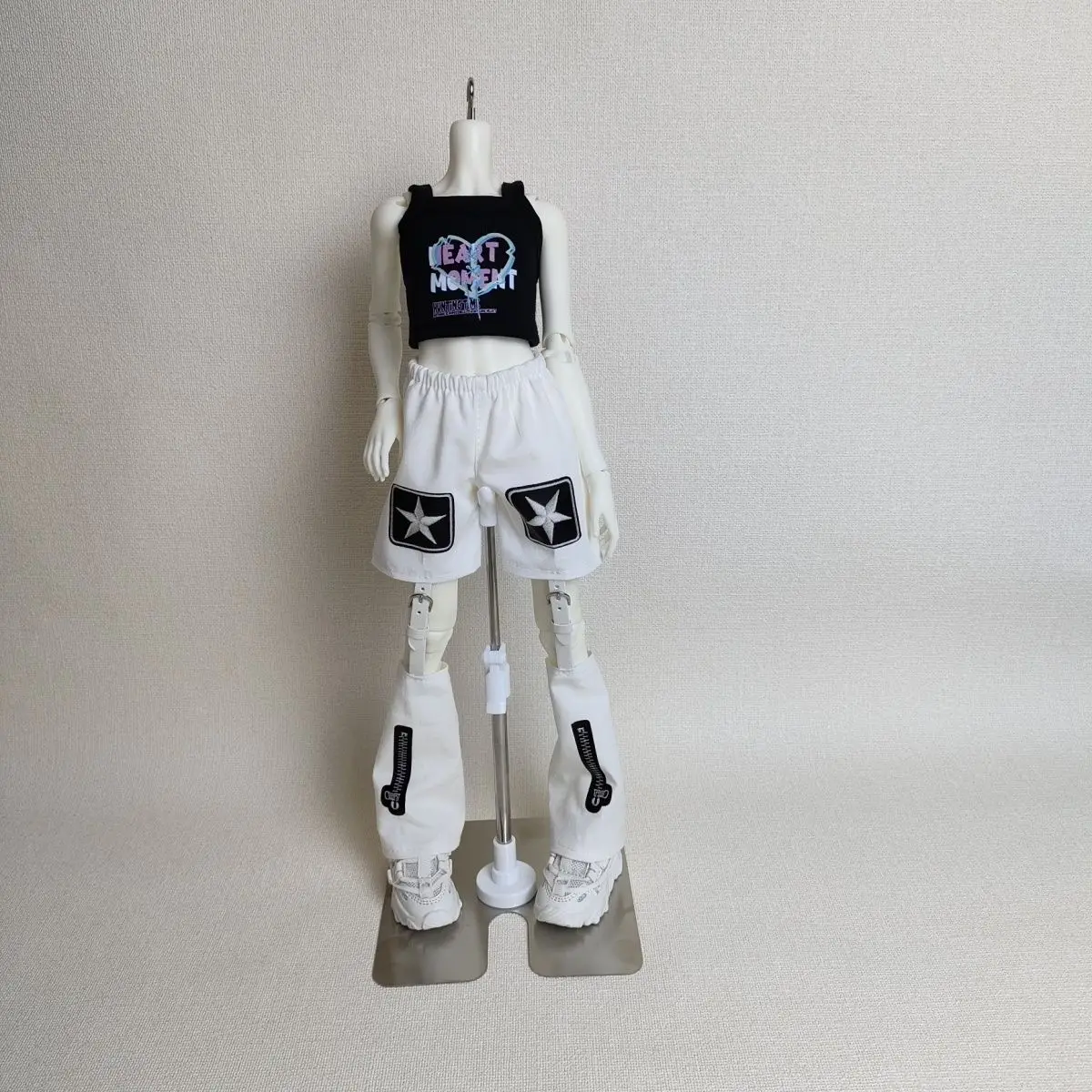 BJD doll clothes suitable for 1/4 size cute doll clothes suspender leg BJD doll clothes 1/4 doll accessories (3 points)