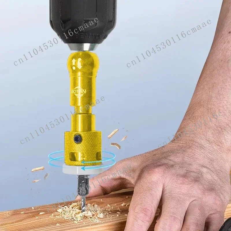 New Countersunk Drill Bit Set with Low Friction Depth Stopper, High-speed Steel M2 Cone Drill Hard Alloy Cutting Head