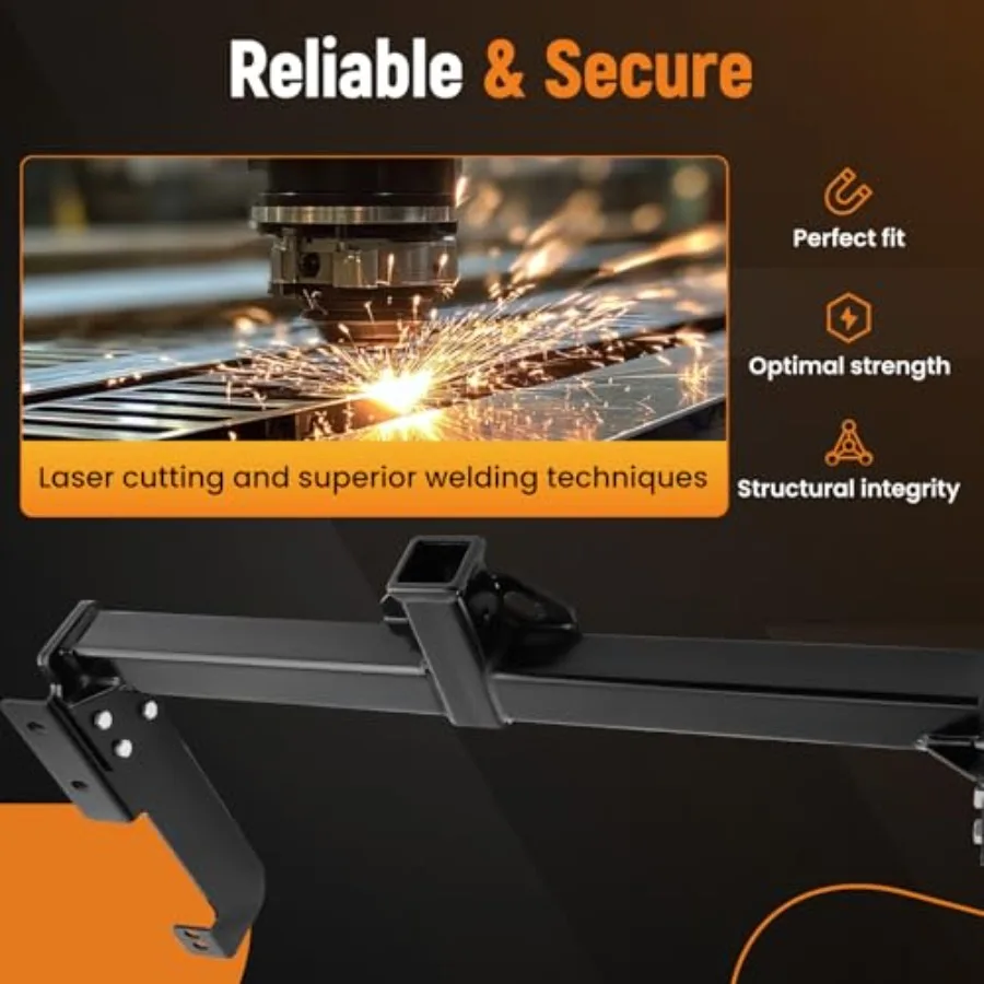 Attelage de remorque de classe 3, récepteur d'attelage de remorquage de 2 pouces pour Chevrolet Express 1500 2500 3500 19962014 GMC Savana 1500 2500 350