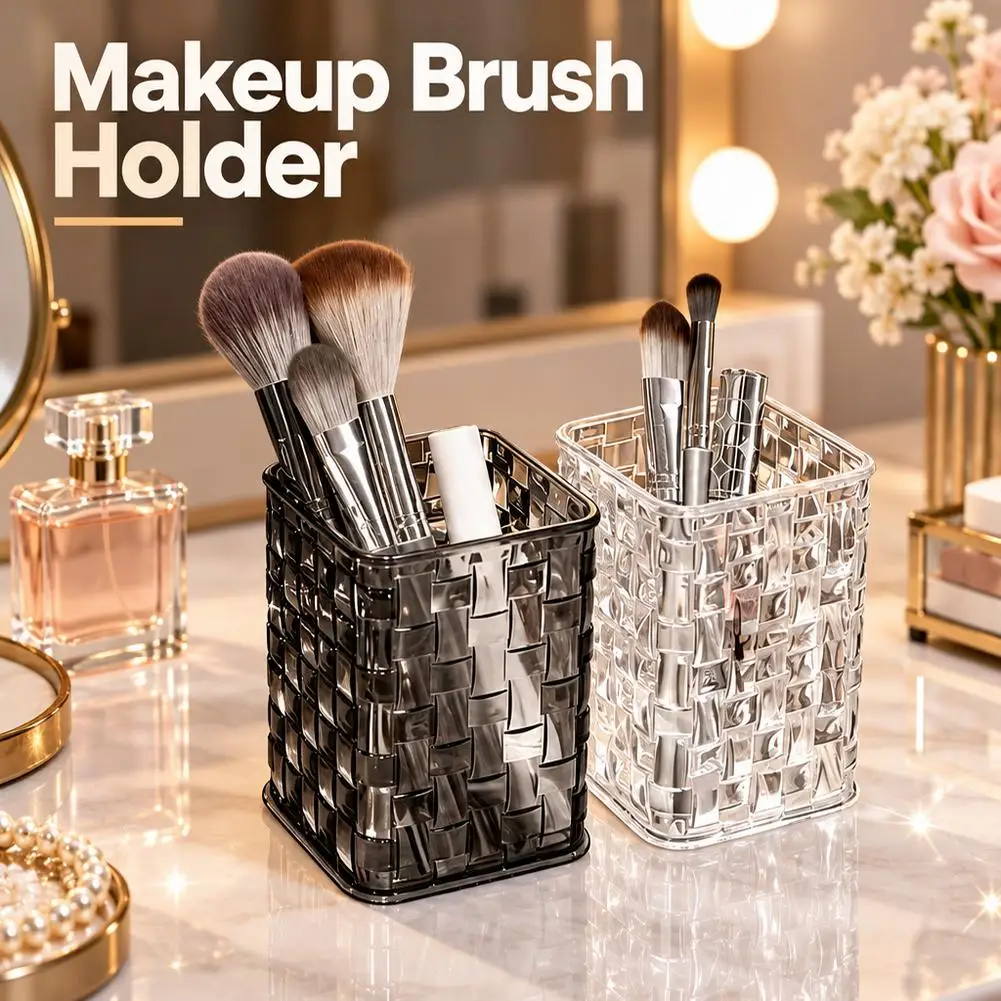 Clear Acrylic Makeup Brushes Storage Box Cosmetic Organizer Lipstick Nail Polish Display Stand Rack Lipstick Storage Box