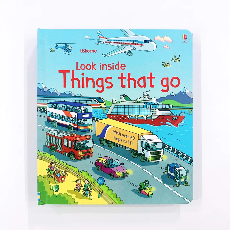 

Usborne Look Inside Things That Go - Children's Vehicles Educational Book with Lift-the-Flaps