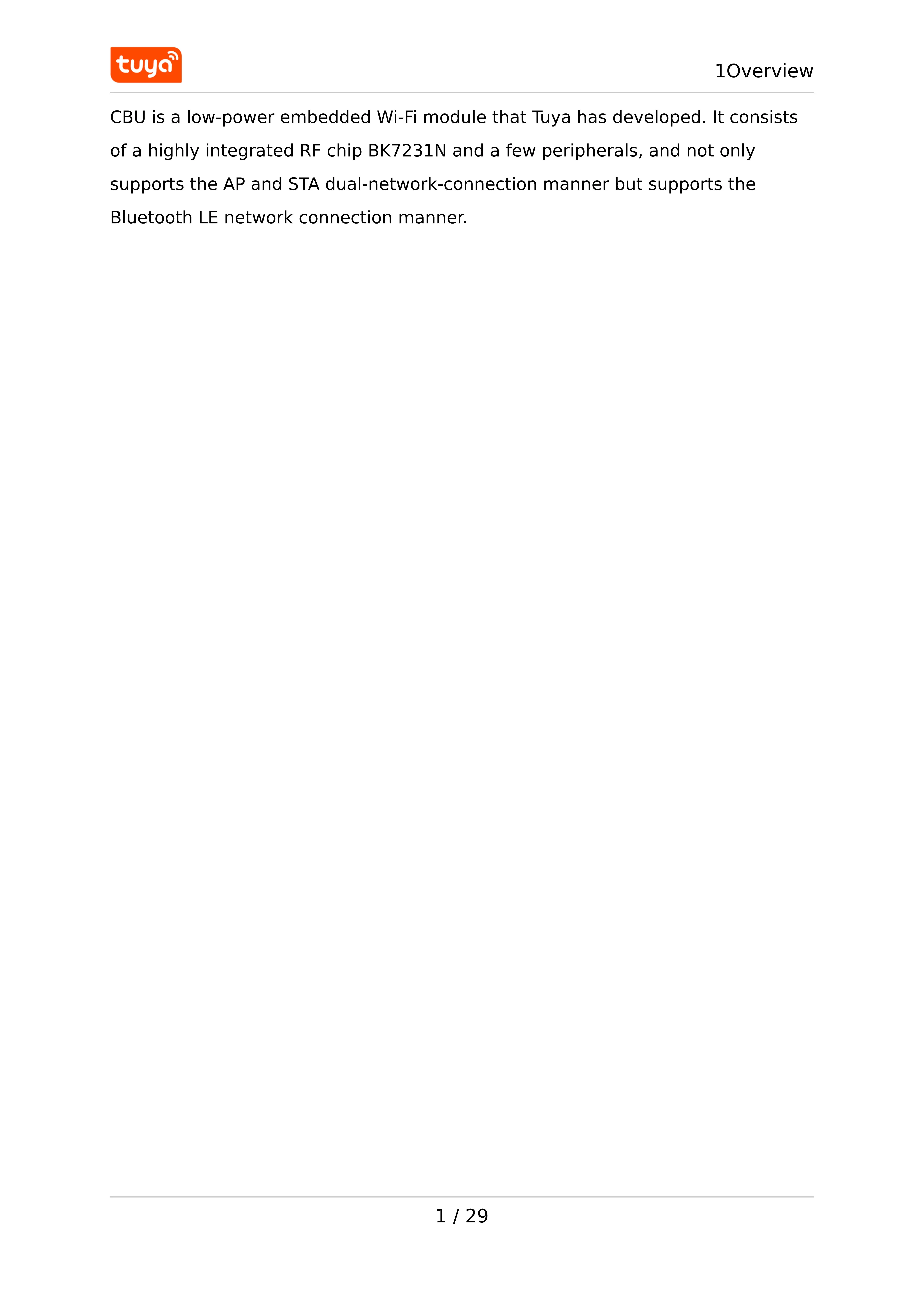 Tuya CBU-Modul CBU-IPEX Energiesparendes WiFi/Bluetooth, Unterstützt AP- und STA-Dual-Role-Verbindung, BK7231N Drahtloser RF-Chip – Detail 1