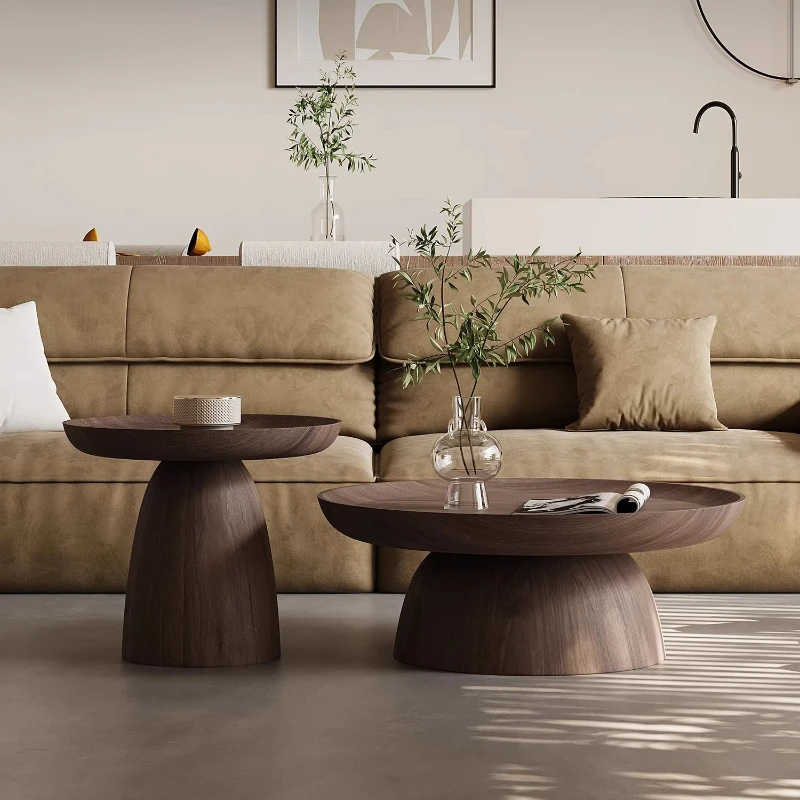 

Round, living room, coffee table combination, high-end, solid wood, coffee table