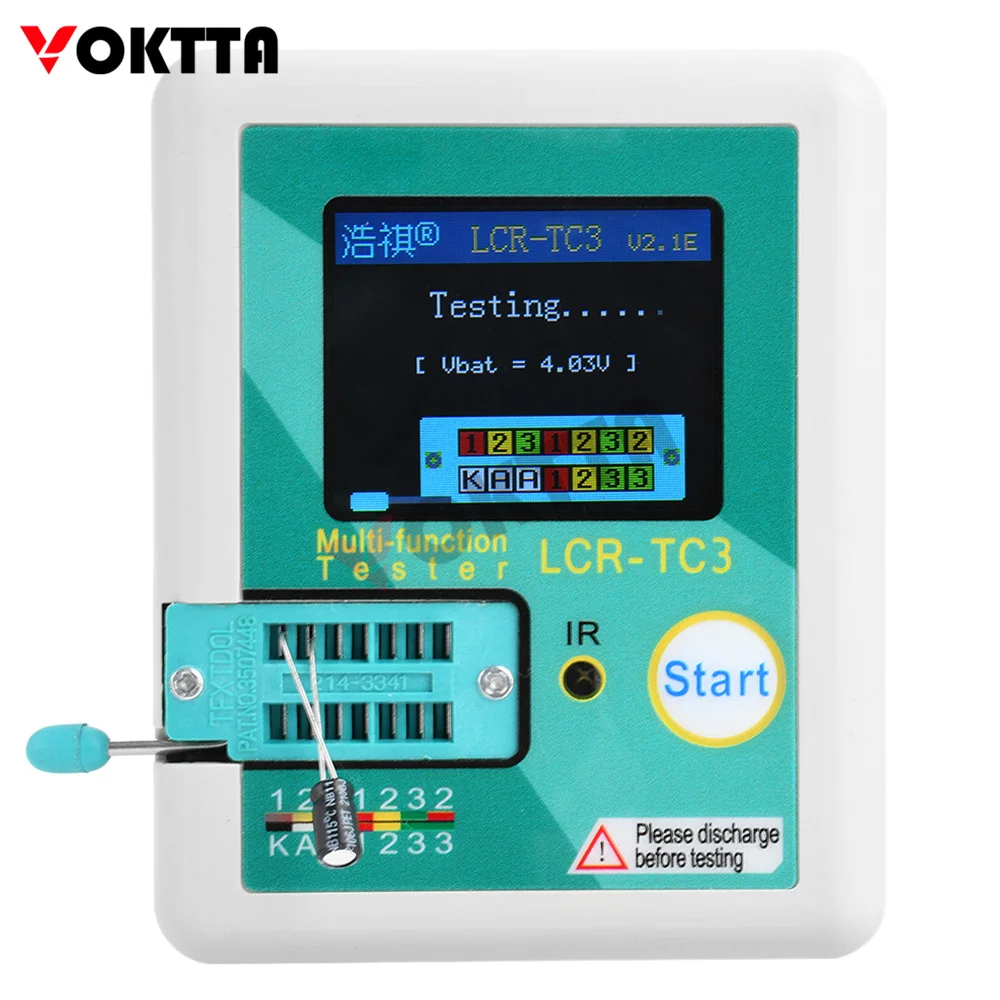 

LCR-TC3 Multi-function LED Transistor Tester Full Color Graphic Display Auto Calibration For Diode Triode Capacitor Resistor