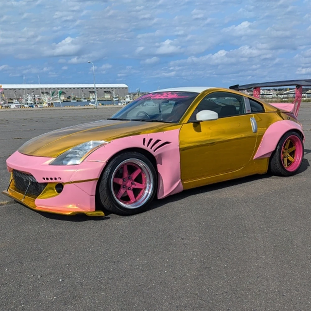 

DELUTION PINK GOLD Self Adhesive Glossy Chameleon Vehicle Wrap Vinyl Film Waterproof Anti Scratch Sticker for Car Accessories