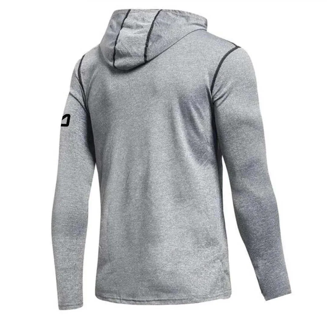 Mens Long Sleeve Hooded Sports Tshirts Gym Fitness Quick-Dry T-shirt Y2K Spring New Men Basta Hoodie Tees Outdoor Tops Techwear