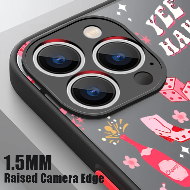 حافظة هاتف مغناطيسية ملونة مطبوعة على شكل قلب لهاتف آيفون اير 16e 17 16 15 Pro Max 14 13 12 Pro 11 16 15 Plus غطاء أكريليك مقاوم للصدمات #6